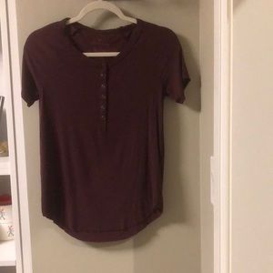 American Eagle Soft and Sexy Half Buttoned T-Shirt